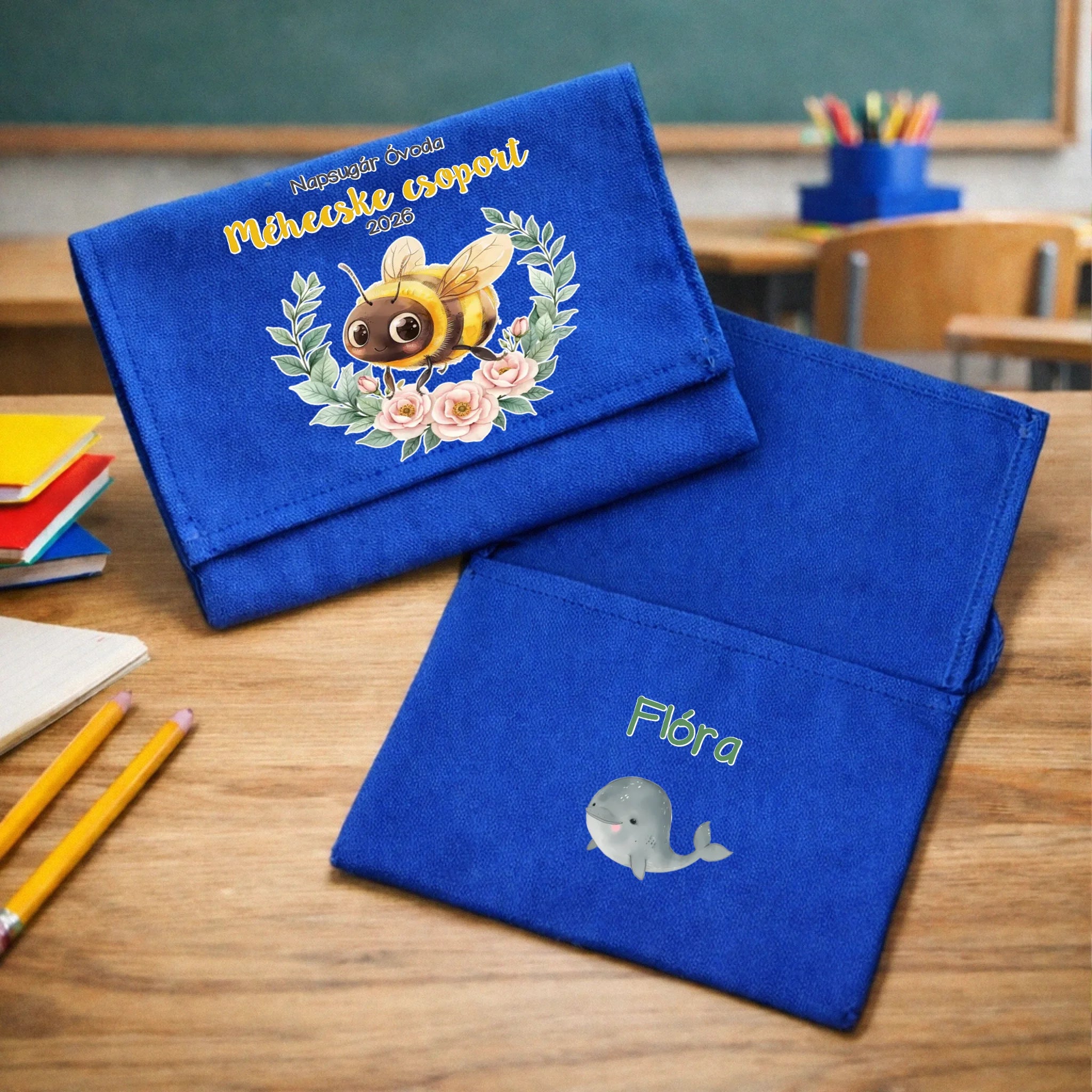 Ballagási tarisznya ovisoknak - Méhecske csoport 3 kékvászon