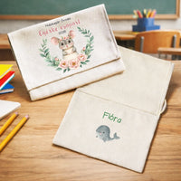 Ballagási tarisznya ovisoknak - Egérke csoport natúrvászon