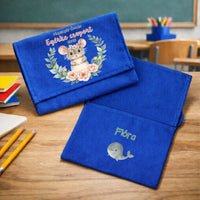 Ballagási tarisznya ovisoknak - Egérke csoport kékvászon