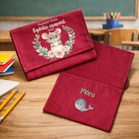 Ballagási tarisznya ovisoknak - Egérke csoport bordóvászon