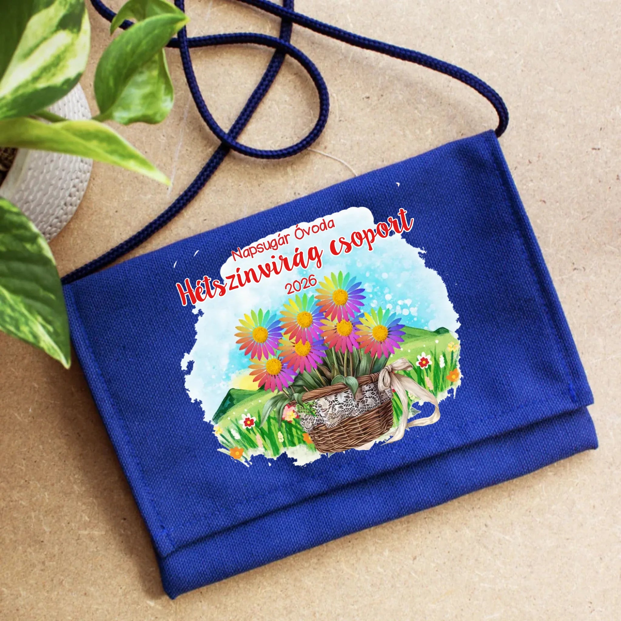 Ballagási tarisznya ovisoknak - Hétszínvirág csoport mintával