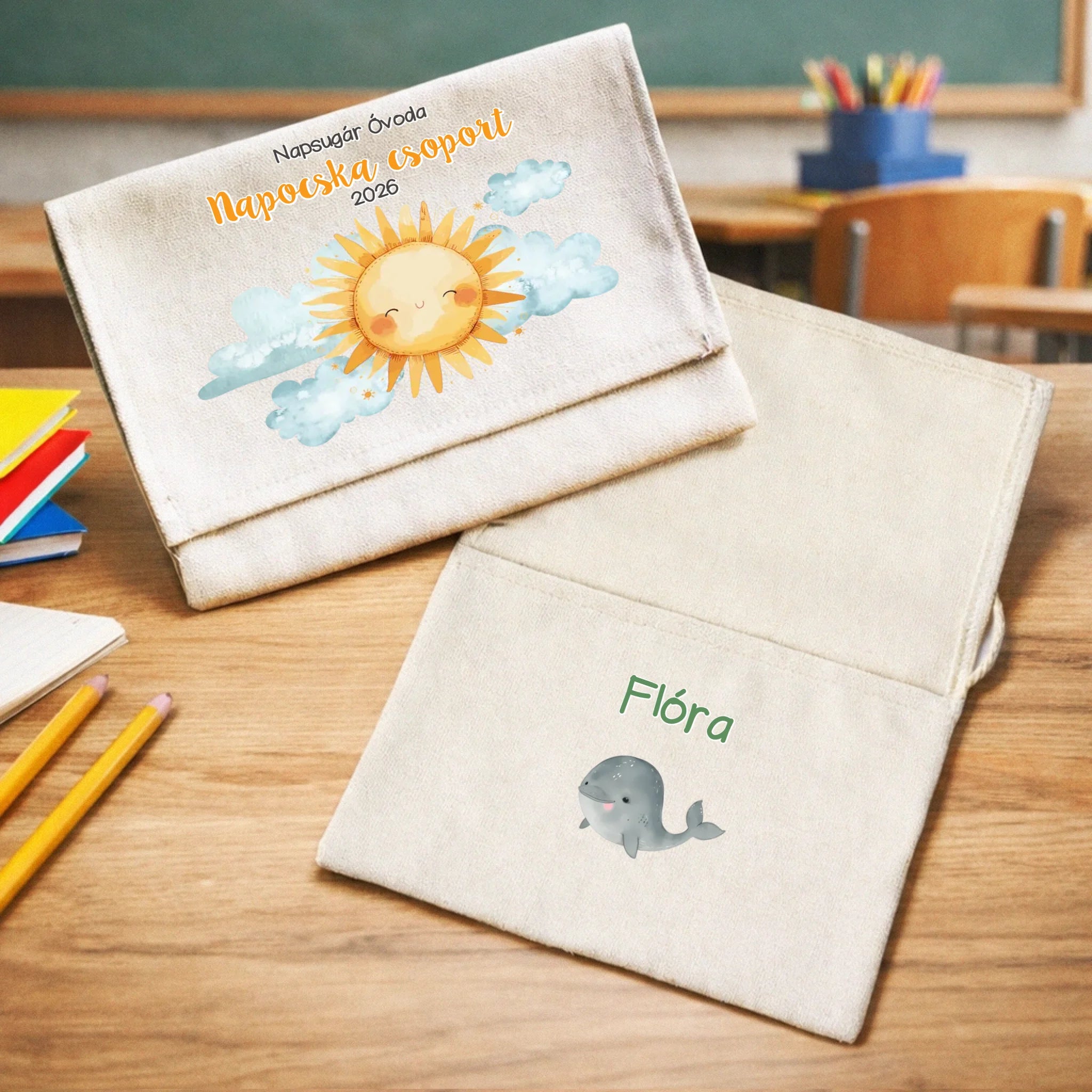 Ballagási tarisznya ovisoknak - Napocska csoport natúrvászon