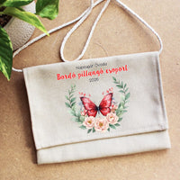 Ballagási tarisznya ovisoknak - Bordó pillangó csoport