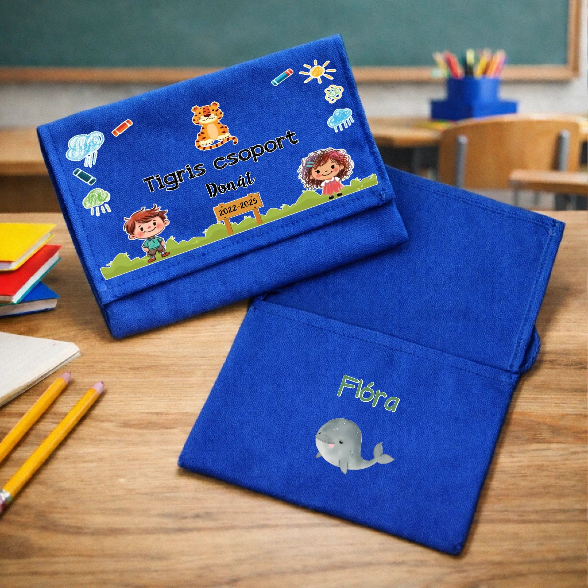 Ballagási tarisznya Tigris csoport kékvászon