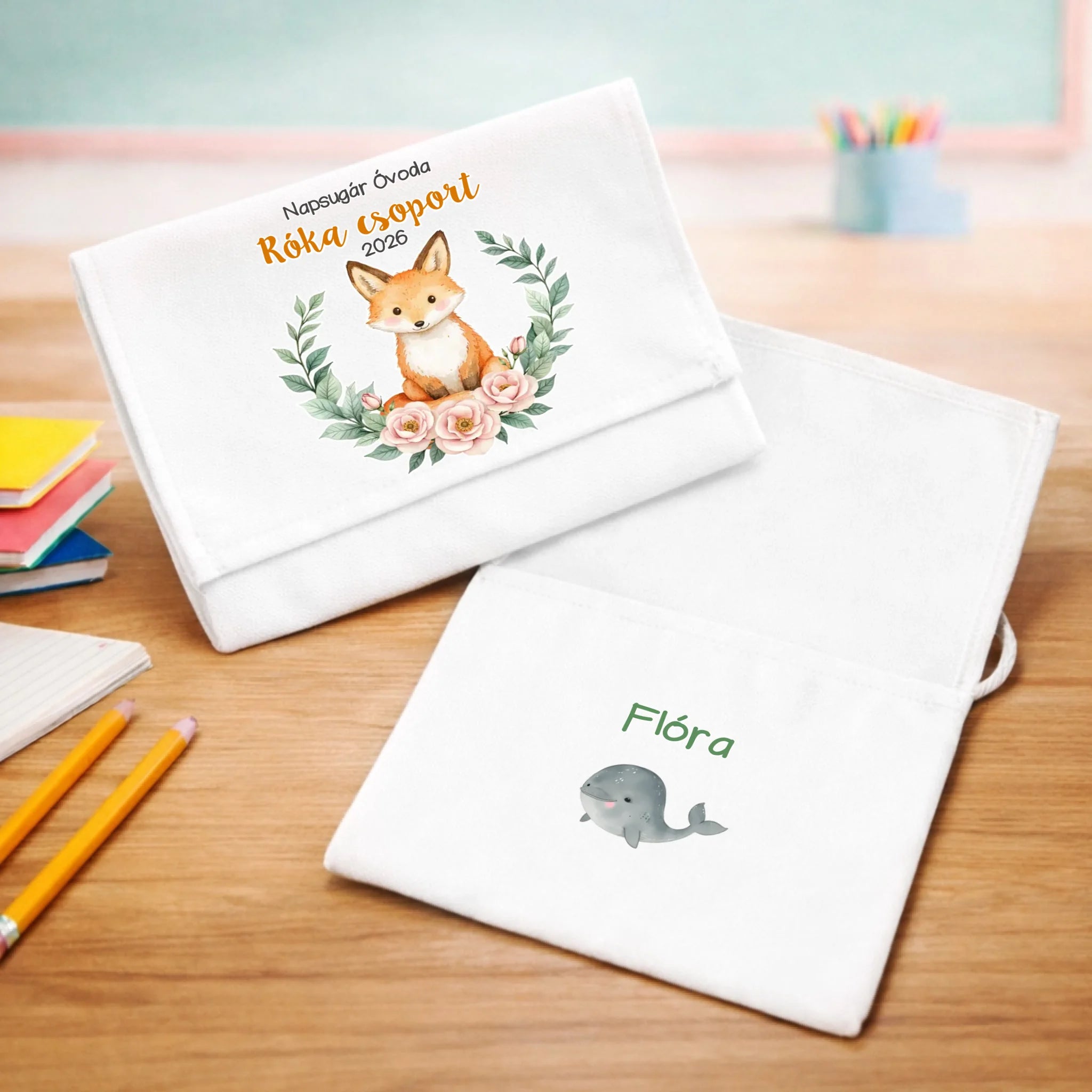 Ballagási tarisznya ovisoknak - Róka csoport fehérminimat