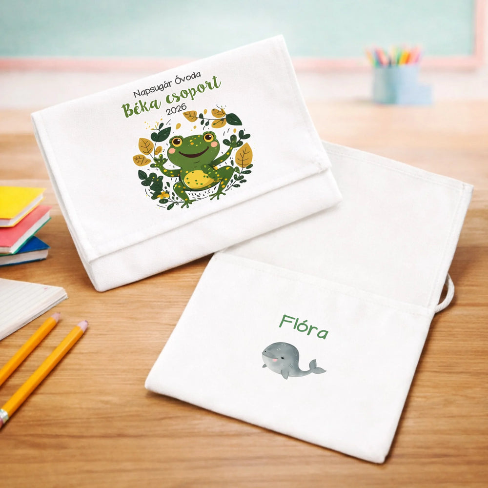 Ballagási tarisznya ovisoknak - Béka csoport fehérminimat