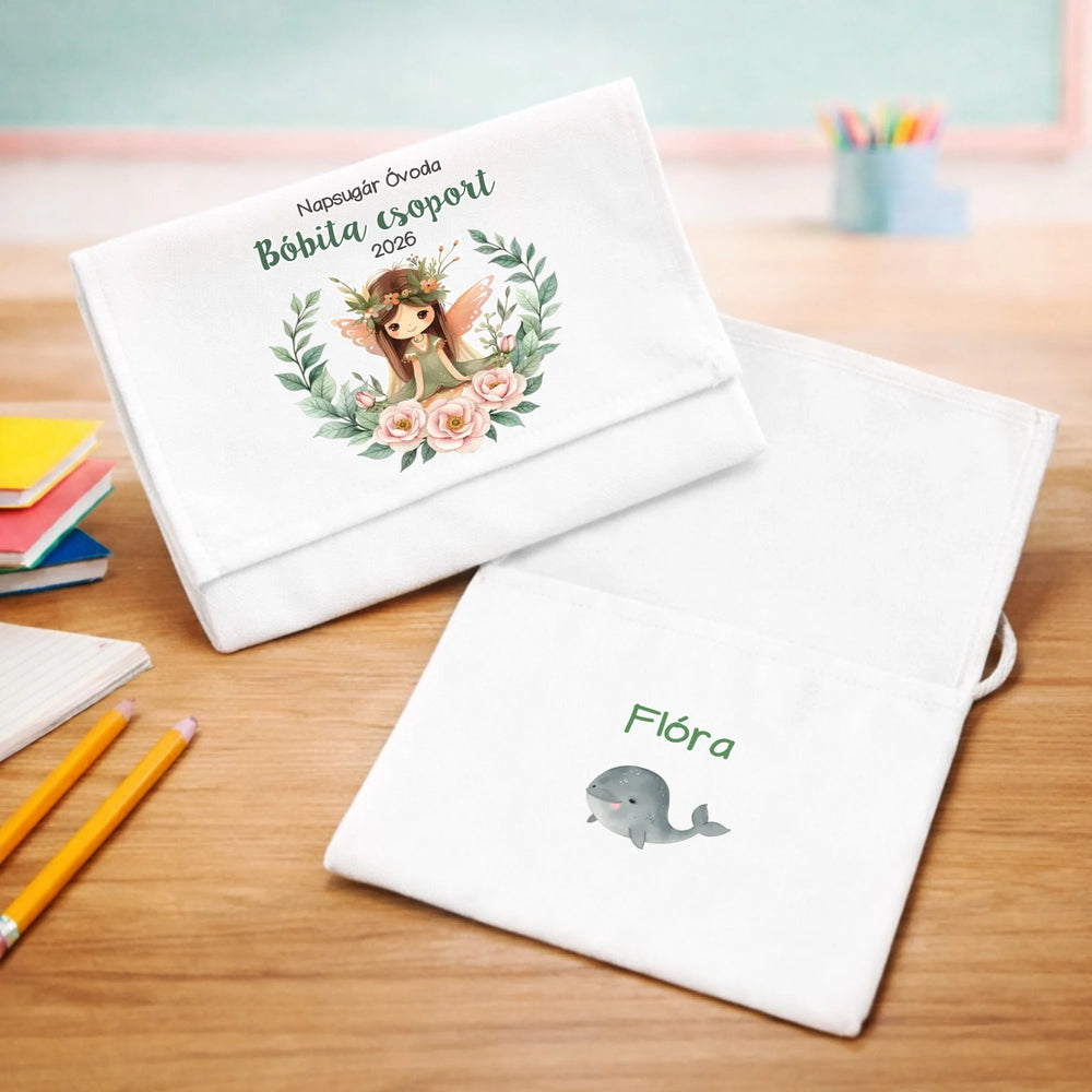 Ballagási tarisznya ovisoknak - Bóbita csoport fehérminimat