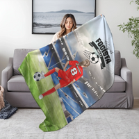 A legjobb focista - egyedi neves focis plüss pléd lányoknak