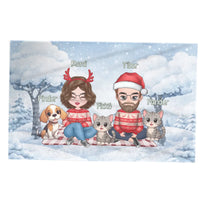 Személyre szabható téli takaró - cuki karakteres páros pléd akár 3 kisálattal