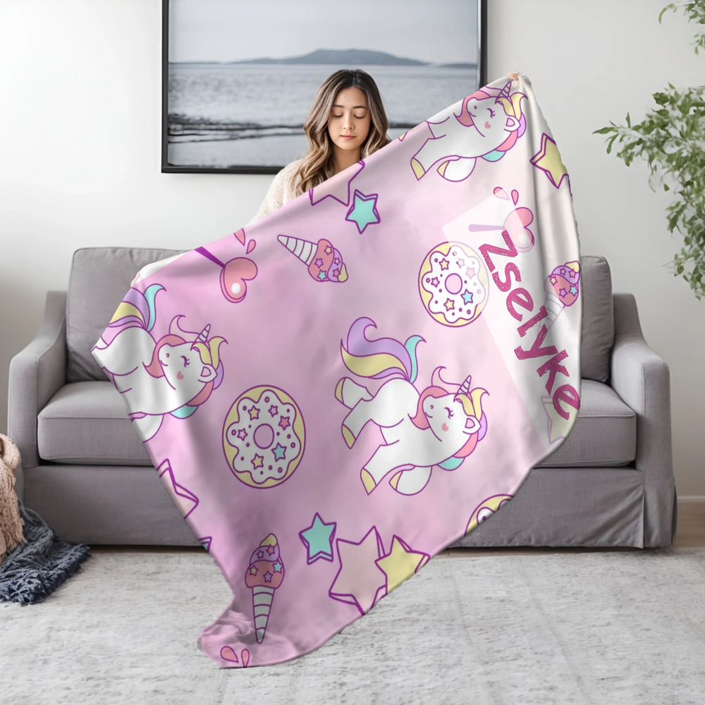 Egyedi neves plüss pléd kislányoknak