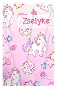 Egyedi neves plüss pléd kislányoknak