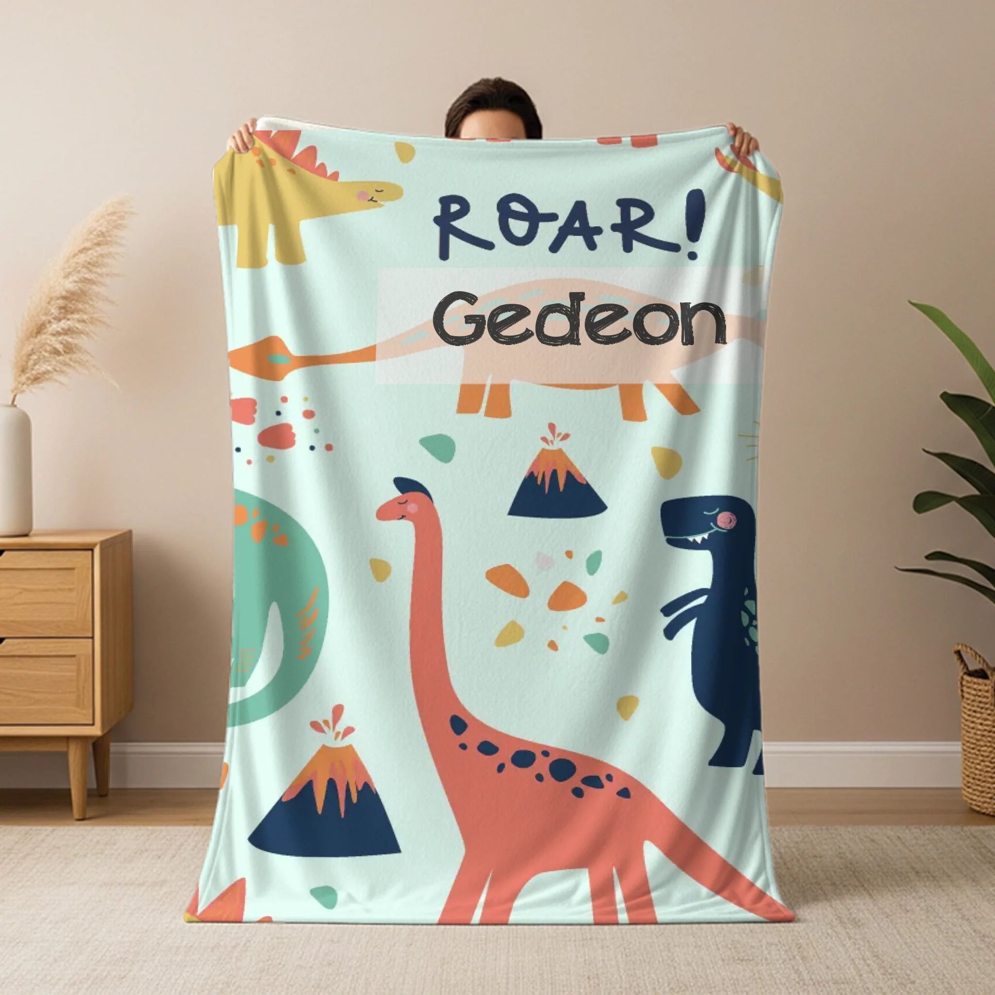 Egyedi neves plüss pléd kisfiúknak