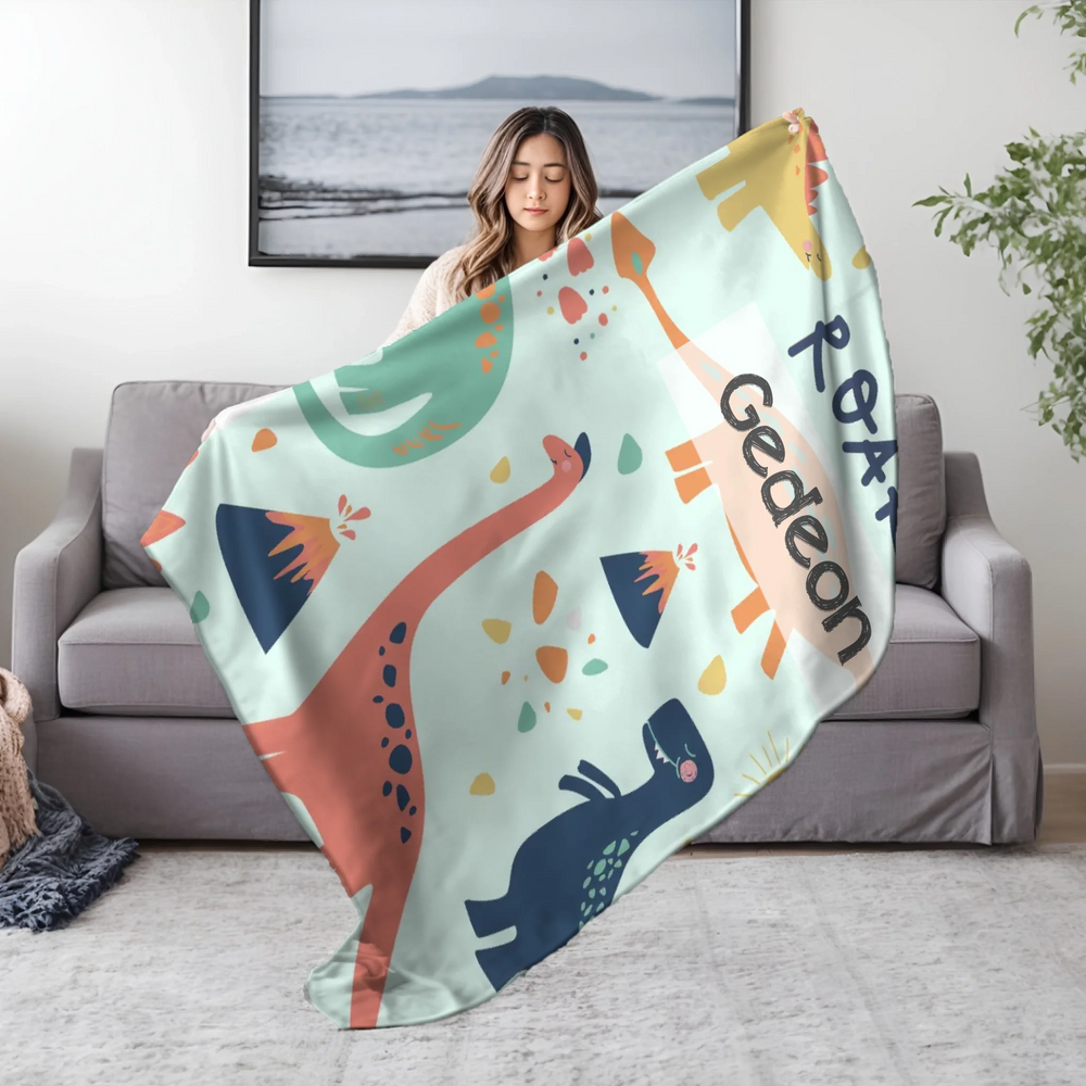 Egyedi neves plüss pléd kisfiúknak