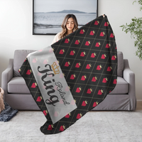 King feliratos plüss pléd férfiaknak egyedi névvel