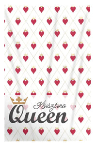 Queen feliratos plüss pléd nőknek egyedi névvel
