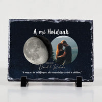 	 A mi holdunk - egyedi képes ajándék gránitlap szerkeszthető felirattal