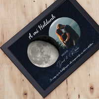 A mi holdunk - egyedi képes ajándék falikép szerkeszthető felirattal