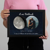 A mi holdunk - egyedi képes ajándék falikép szerkeszthető felirattal