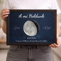 A mi holdunk - egyedi feliratos szerkeszthető ajándék falikép