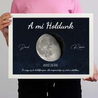 A mi holdunk - egyedi feliratos szerkeszthető ajándék falikép
