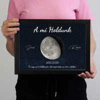 A mi holdunk - egyedi feliratos szerkeszthető ajándék falikép