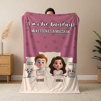 Egyedi neves munkagépes pléd gyerekeknek