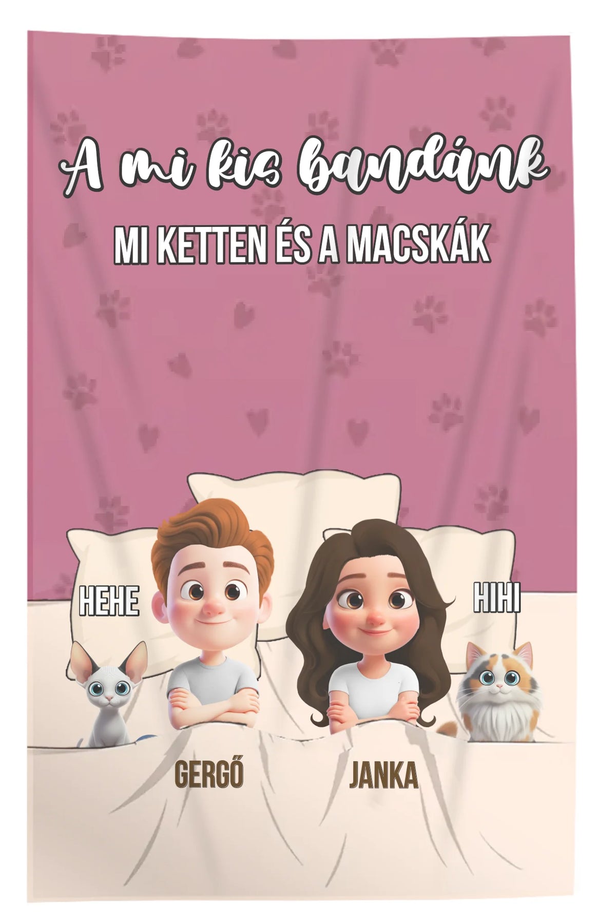 Egyedi neves munkagépes pléd gyerekeknek