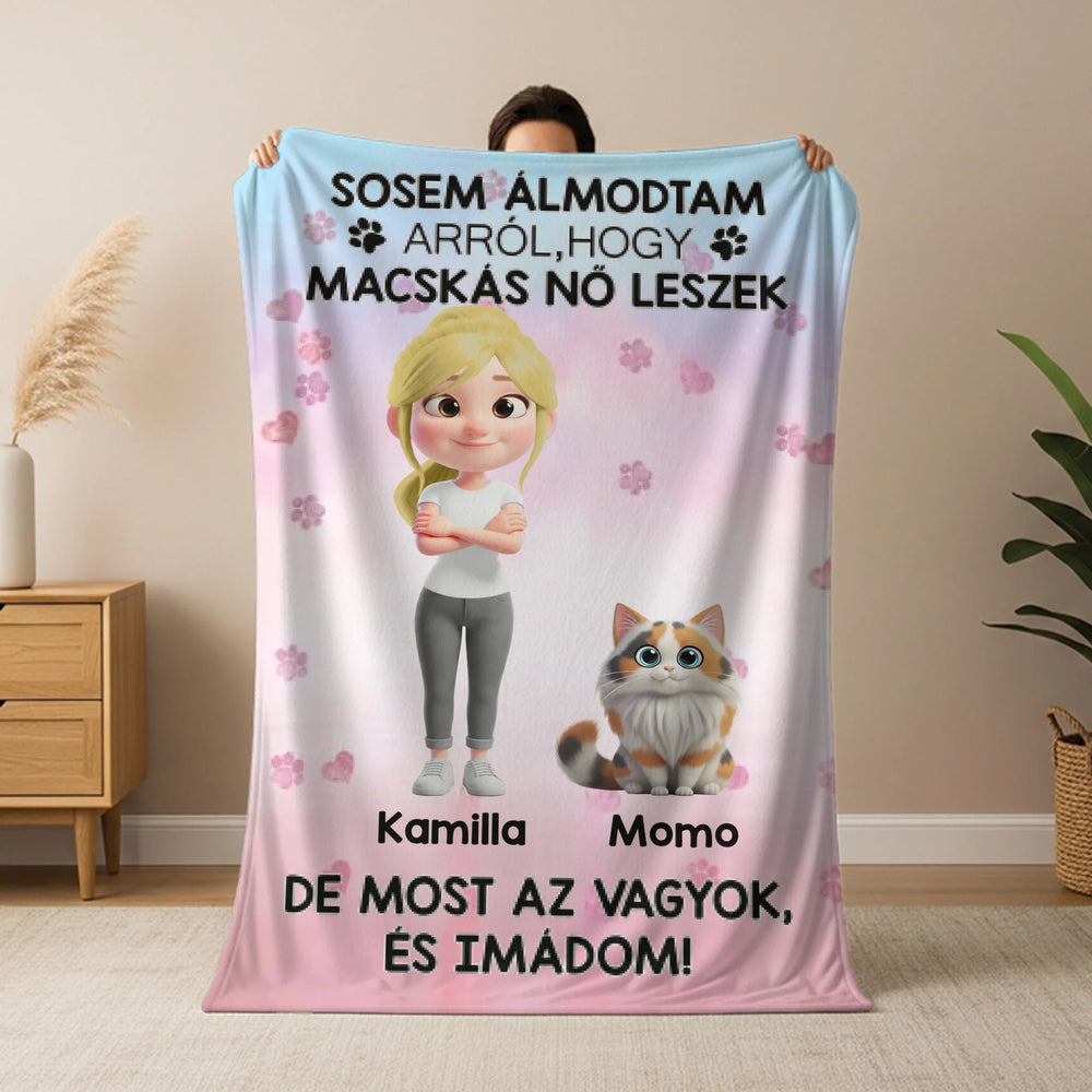 Egyedi karakteres pléd akár 3 macskával - sosem álmodtam arról