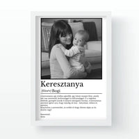 Egyedi falikép keresztanyának - fotóval és névvel