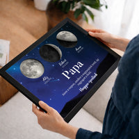 Ajándék papának - Holdfázisos falikép szerkeszthető feliratokkal