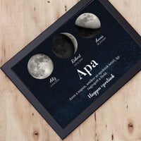 	 Ajándék apának - Holdfázisos falikép szerkeszthető feliratokkal