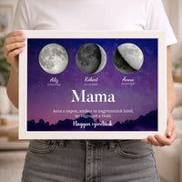 Ajándék mamának - Holdfázisos falikép szerkeszthető feliratokkal