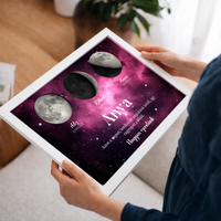 Ajándék anyának - Holdfázisos falikép szerkeszthető feliratokkal