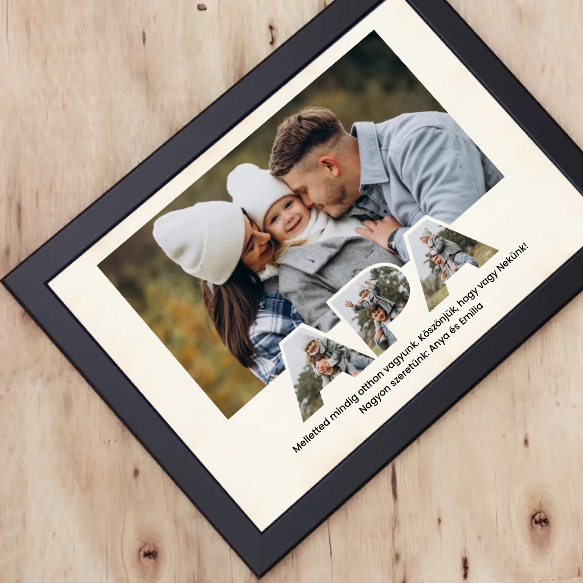 Egyedi fényképes falikép apáknak 5 fotóval