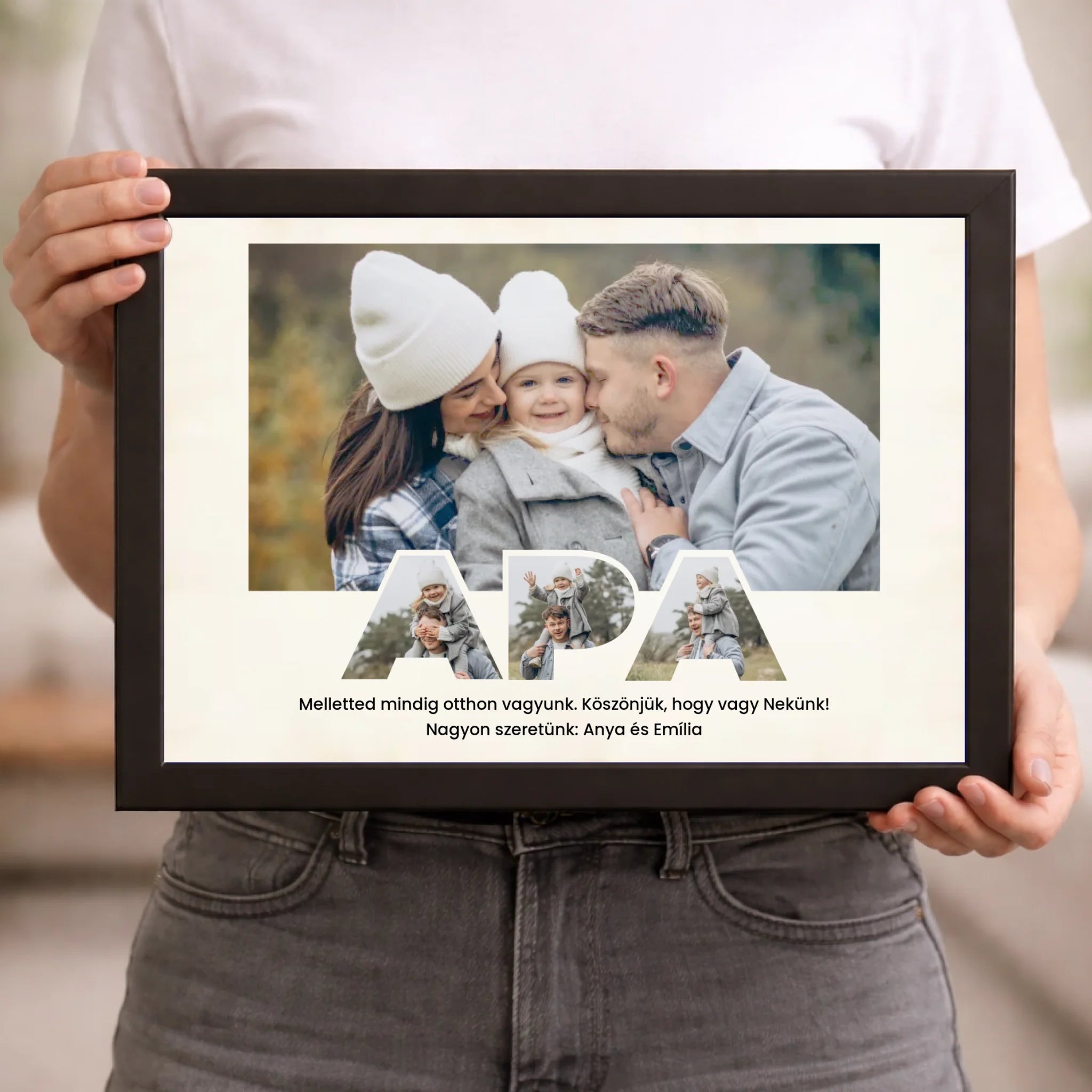 Egyedi fényképes falikép apáknak 5 fotóval