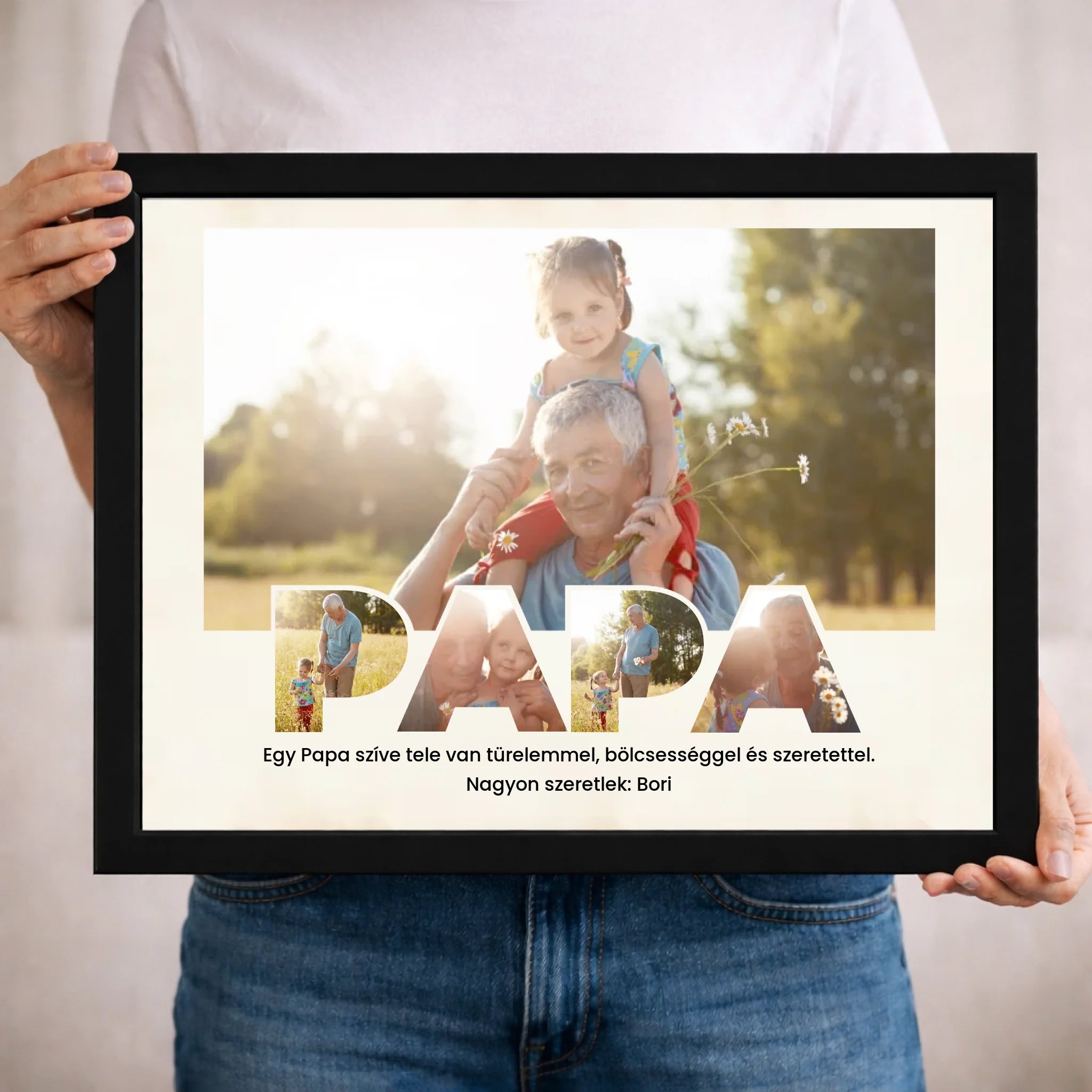 Egyedi fényképes falikép papáknak 5 fotóval