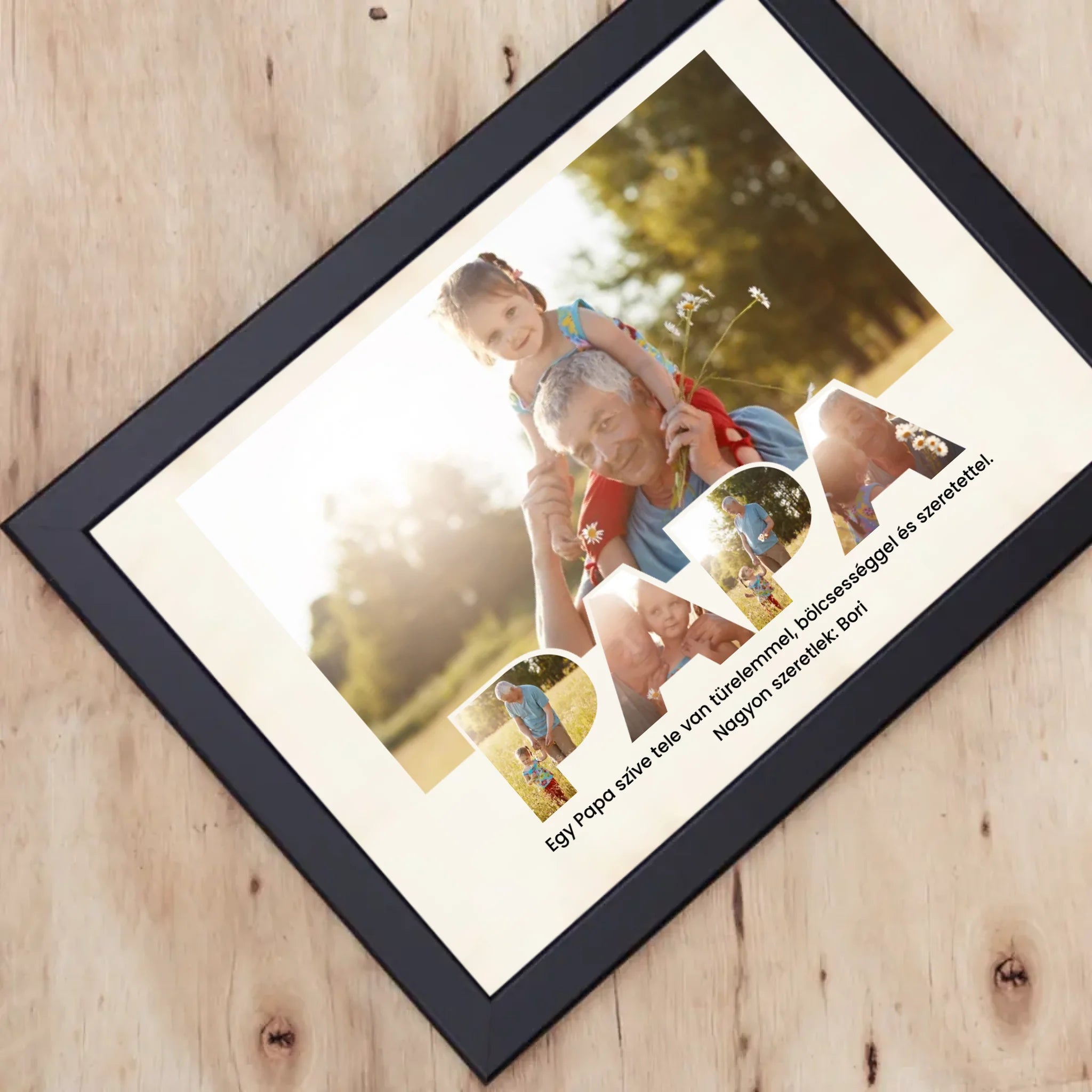 Egyedi fényképes falikép papáknak 5 fotóval