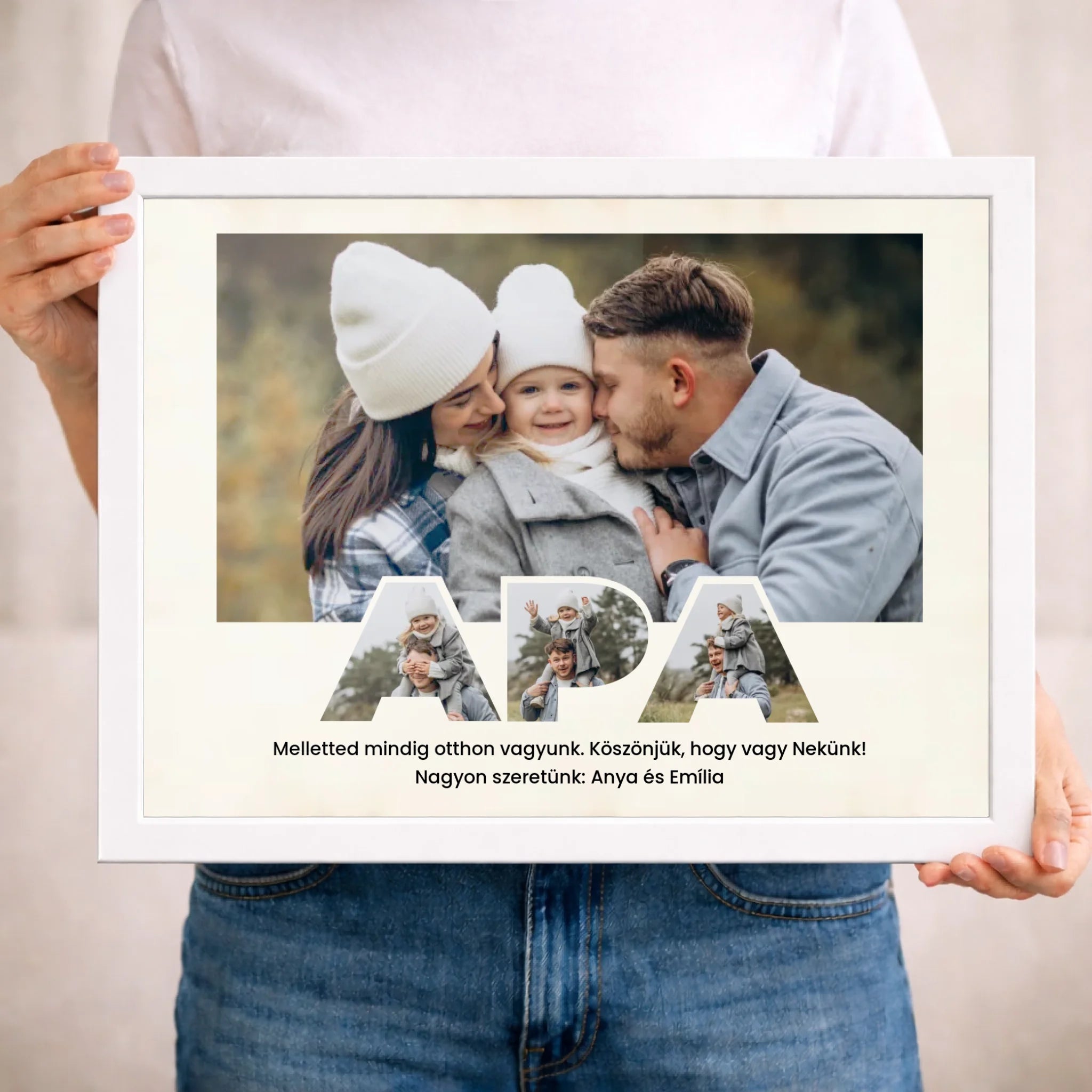 Egyedi fényképes falikép apáknak 5 fotóval