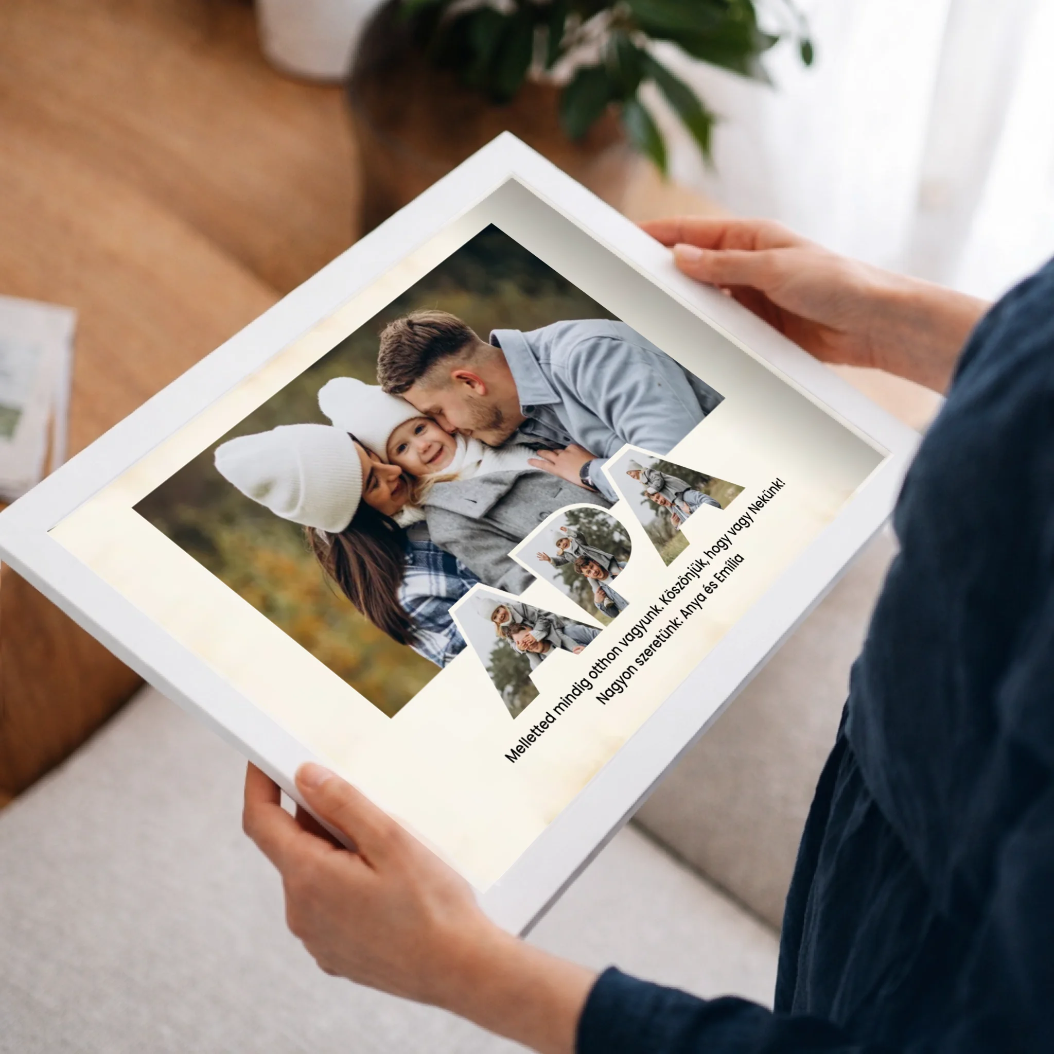 Egyedi fényképes falikép apáknak 5 fotóval