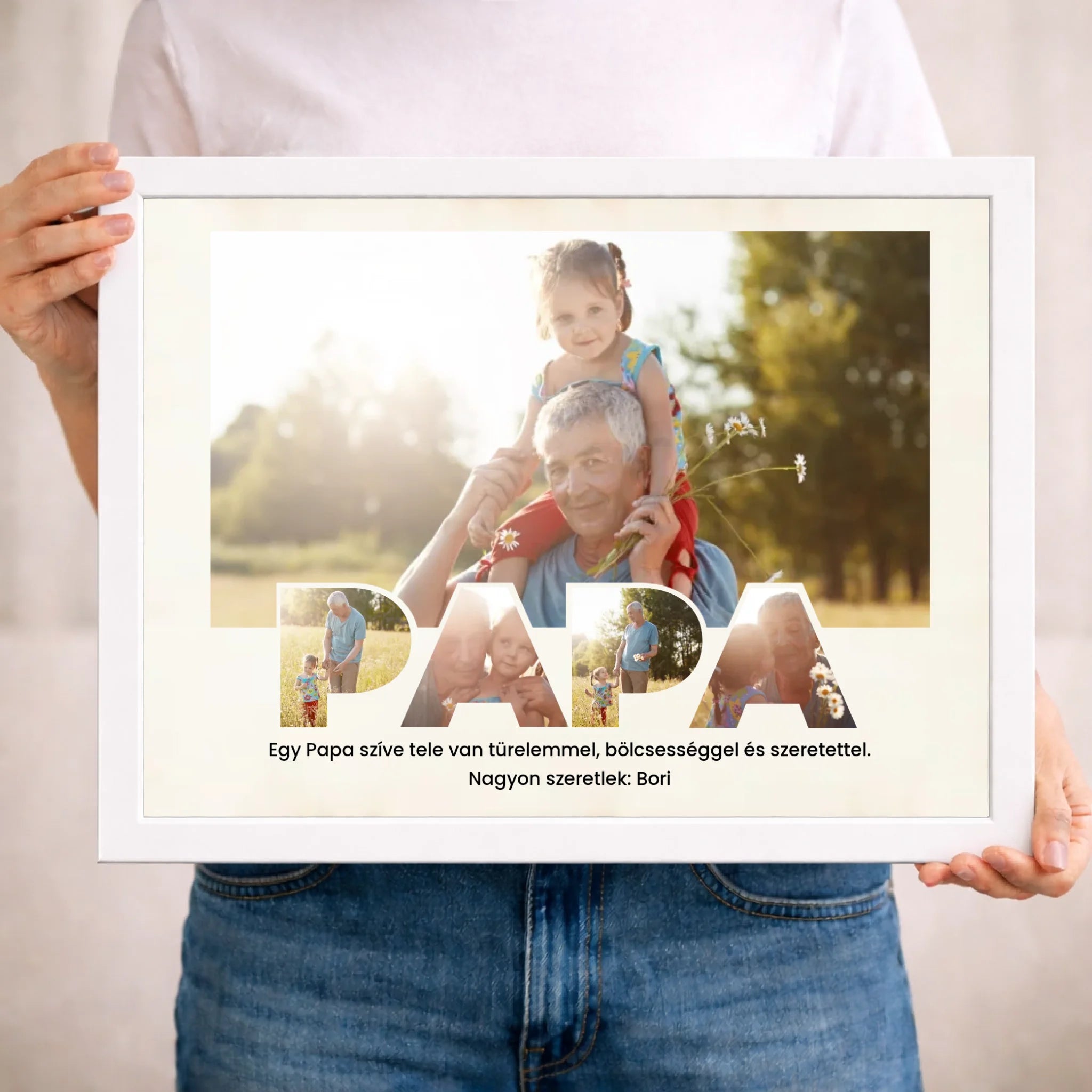 Egyedi fényképes falikép papáknak 5 fotóval