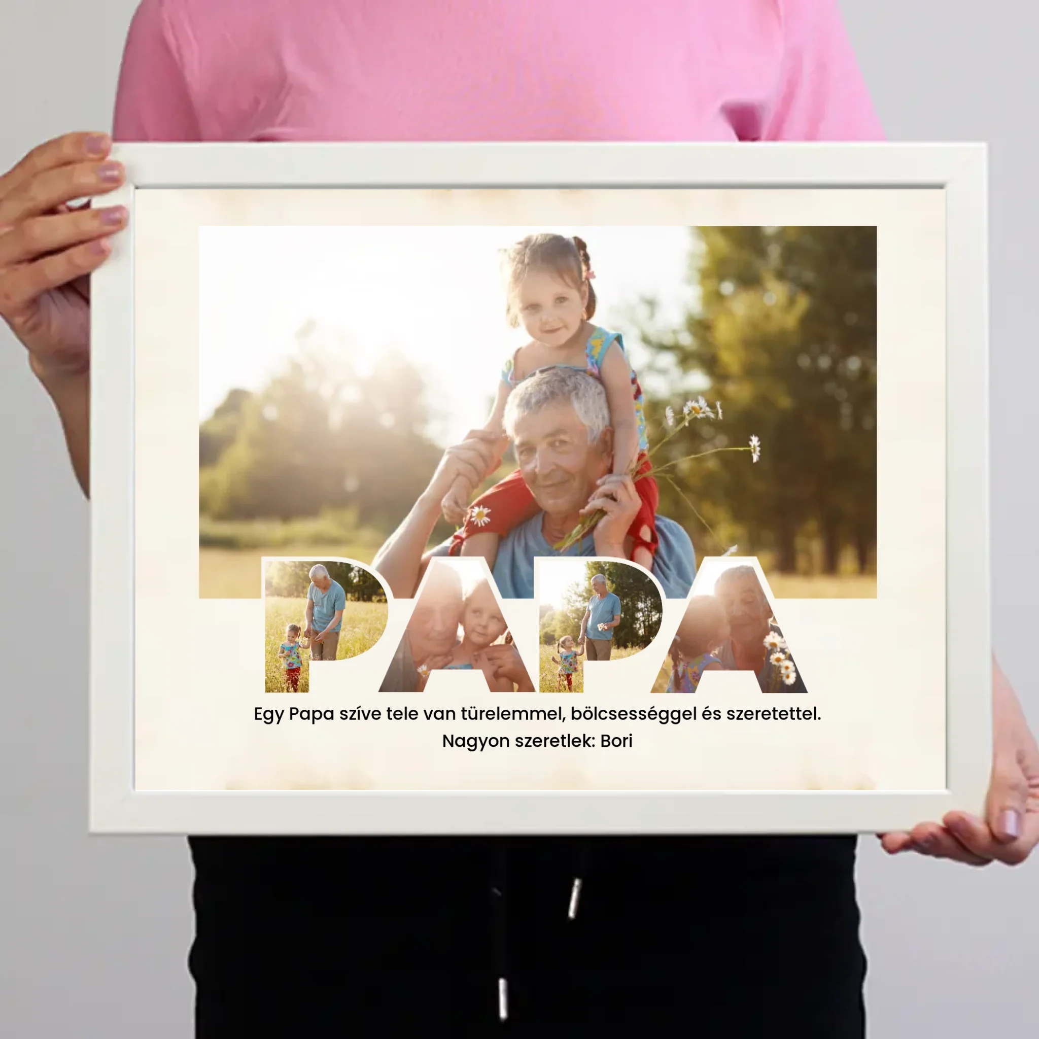 Egyedi fényképes falikép papáknak 5 fotóval