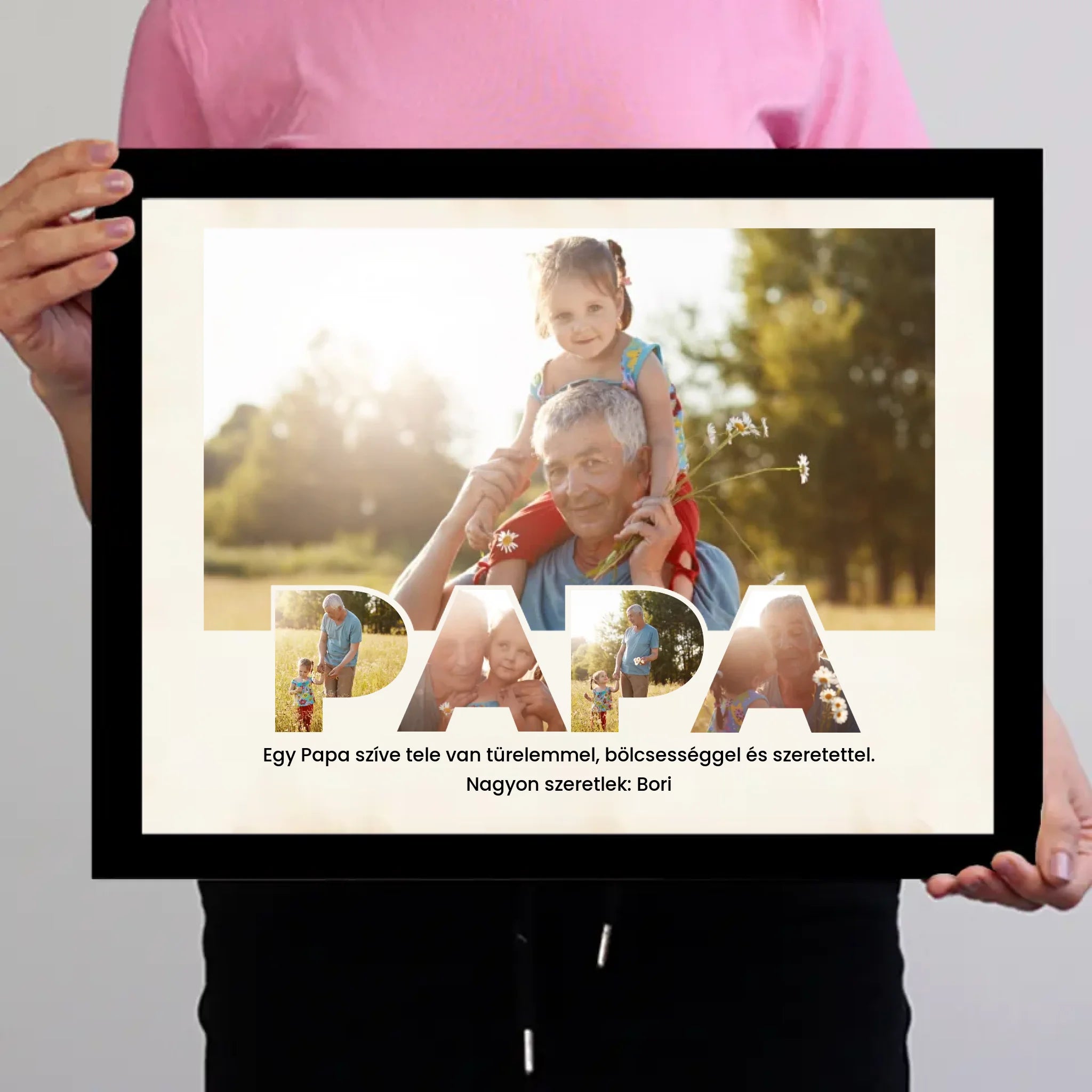Egyedi fényképes falikép papáknak 5 fotóval