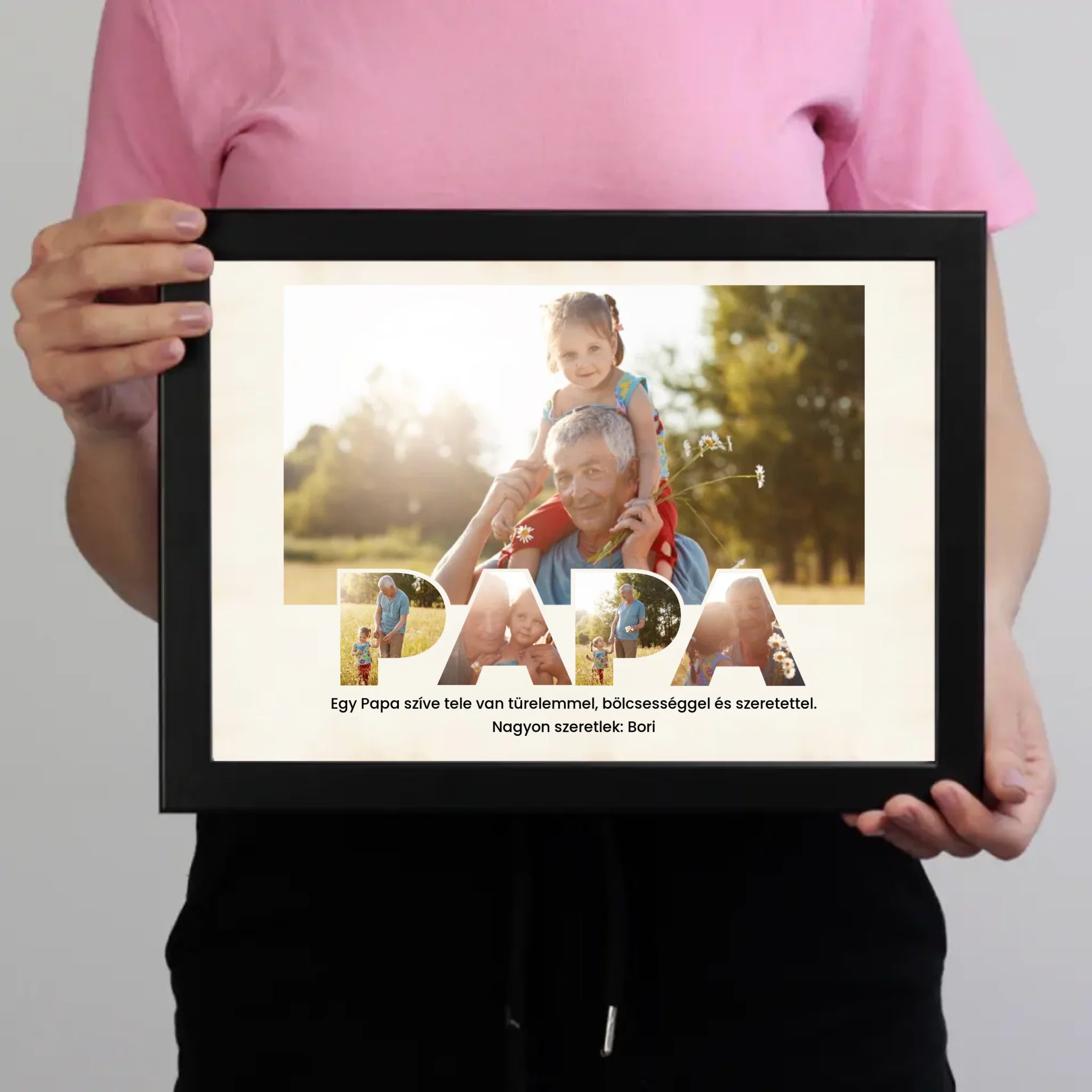Egyedi fényképes falikép papáknak 5 fotóval