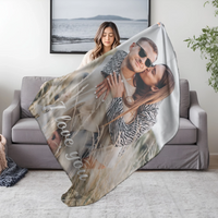 Egyedi képes pléd szerkeszthető felirattal