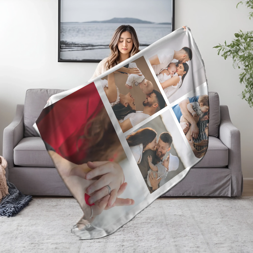 Egyedi képes pléd 5 fotóval