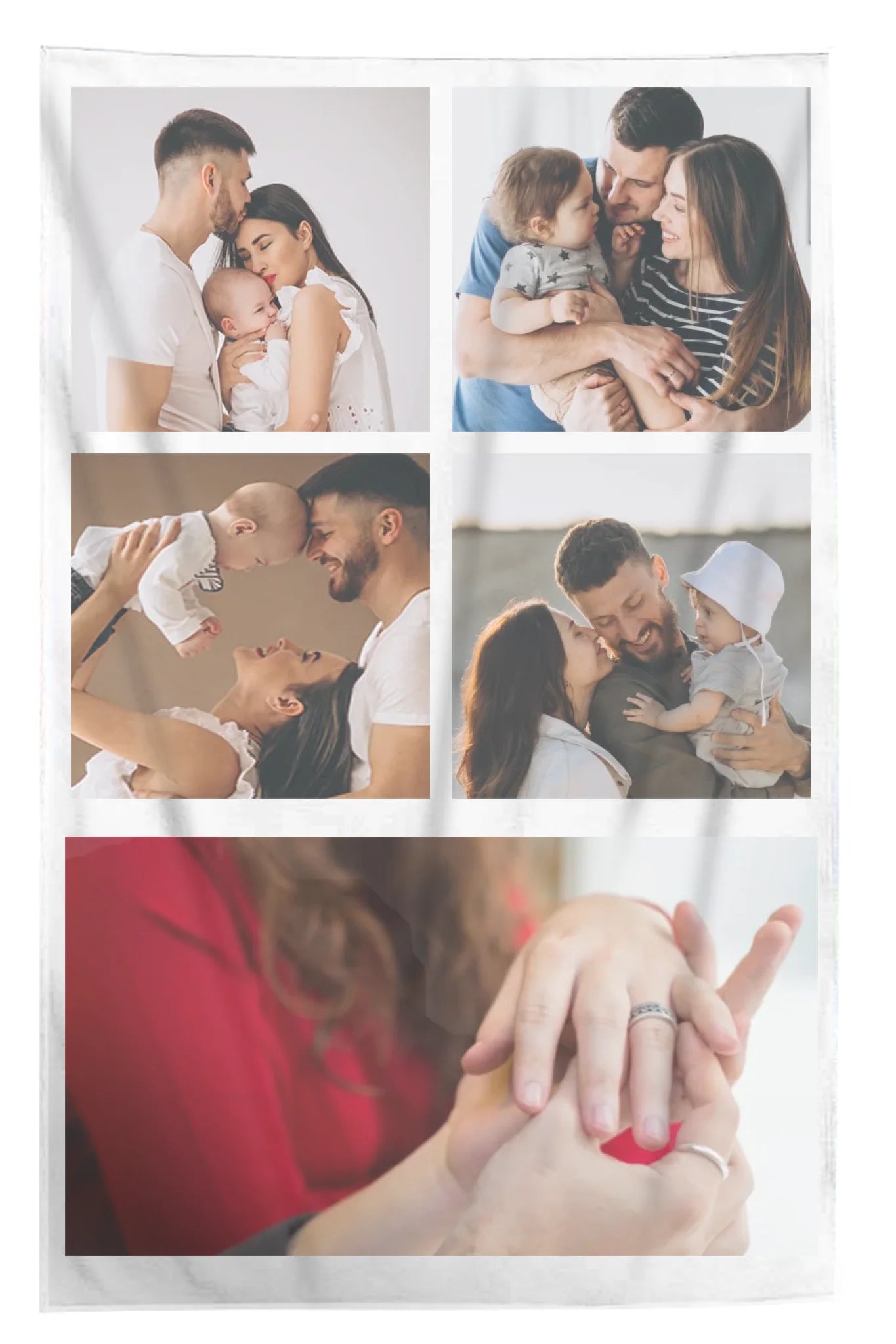 Egyedi képes pléd 5 fotóval