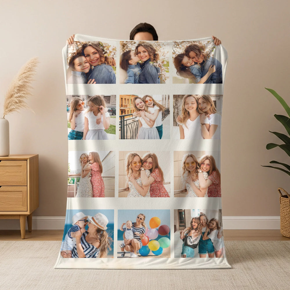 Egyedi képes pléd 12 fotóval