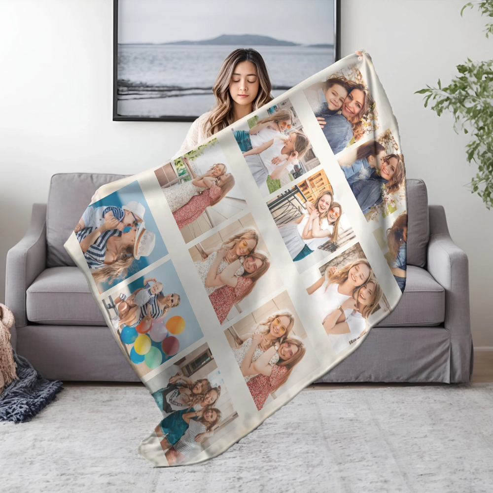 Egyedi képes pléd 12 fotóval