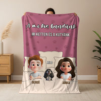 Egyedi neves munkagépes pléd gyerekeknek