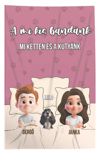 Egyedi neves munkagépes pléd gyerekeknek